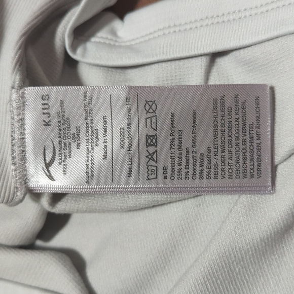 KJUS Liam Hooded Mid Layer HZ Men's Light Gray Hoodie Size 2XL - New - Picture 7 of 8